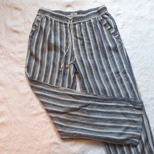 Artisan NY linen striped pants L
